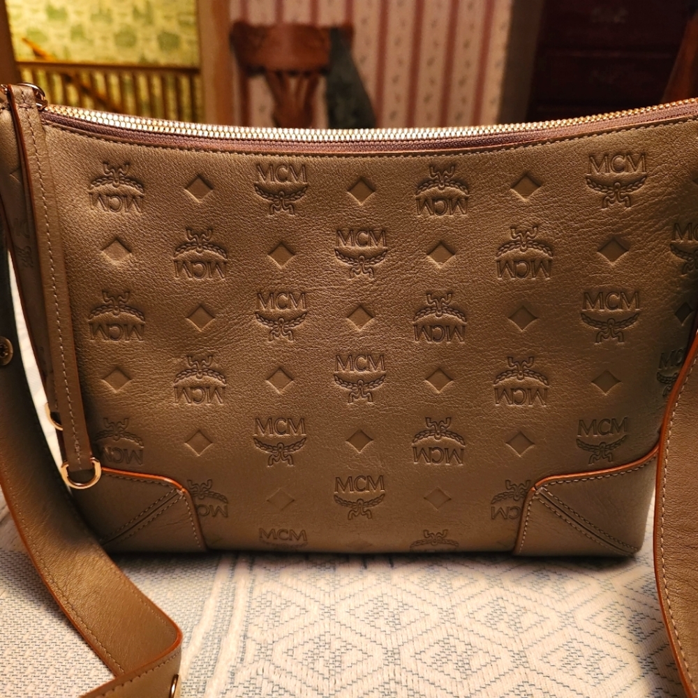 MCM Tan Leather Purse